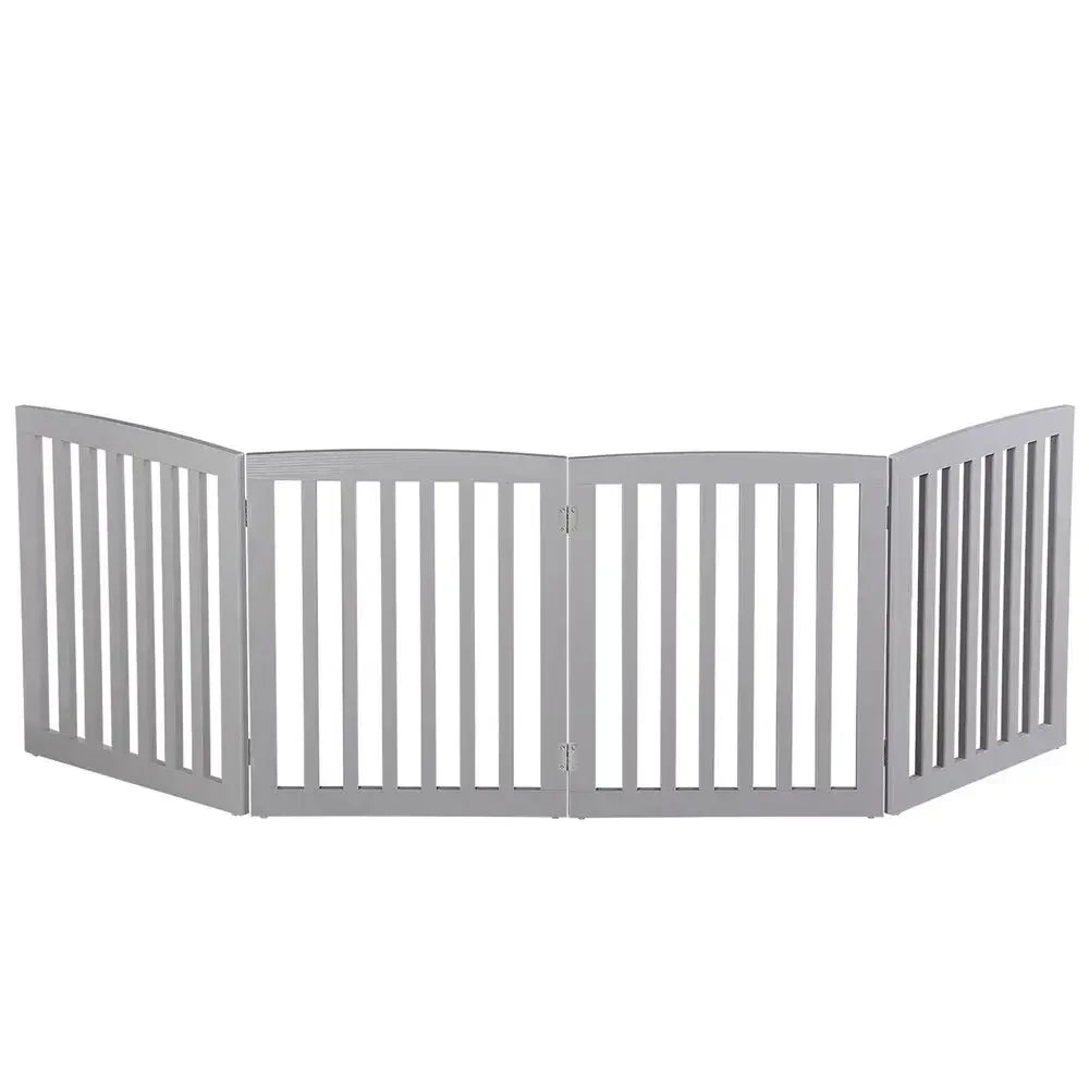 3/4 Panels 24/36'' Dog Gate Safety Barrier Folding Pet Fence Playpen Multi-Color