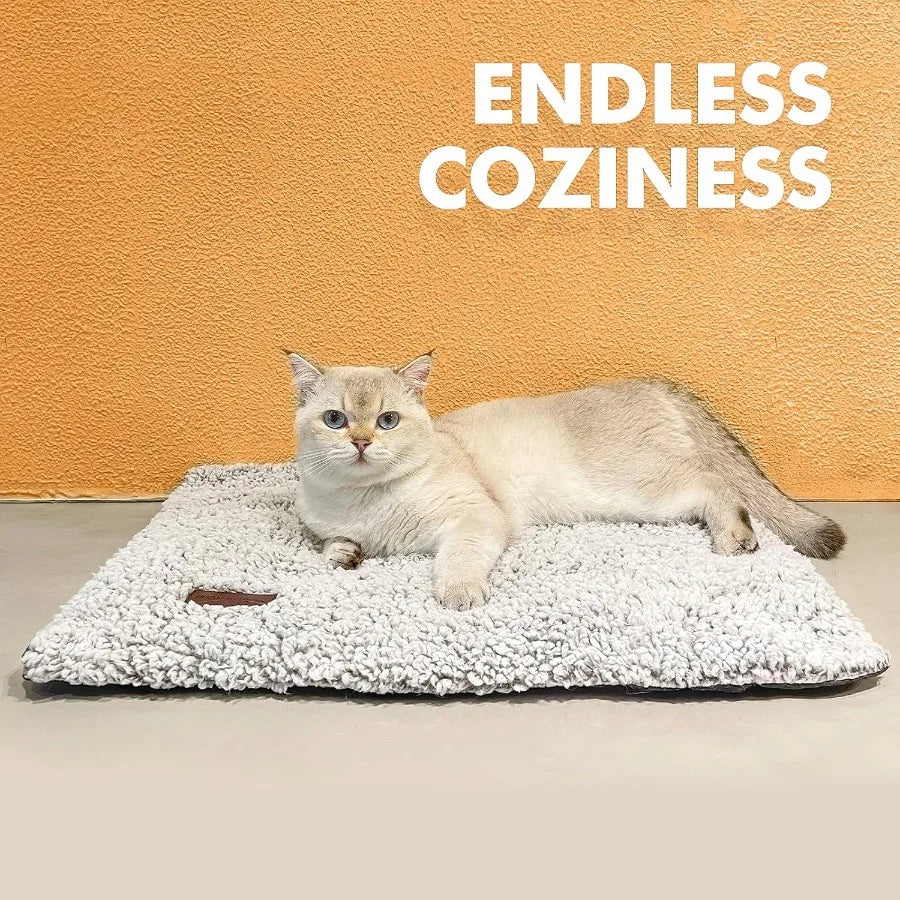 Self Warming Cat Bed Self Heating Pet Mat 24 x 18 Inch Extra Warm Thermal Pad for Indoor and Outdoor Use with Removable Washabl