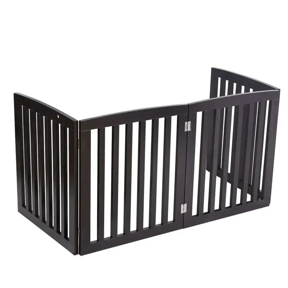 3/4 Panels 24/36'' Dog Gate Safety Barrier Folding Pet Fence Playpen Multi-Color