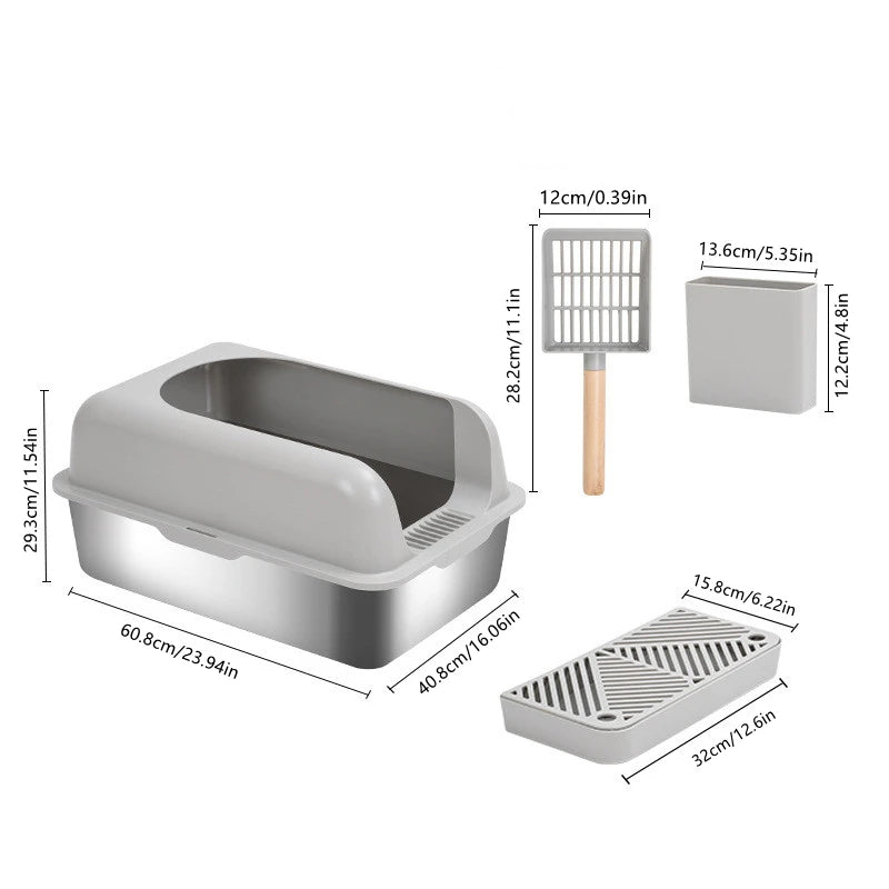 Self-Cleaning Cat Litter Box with Foot Pedal, Easy Waste Disposal, Odor Control, Large Capacity for Multiple Cats