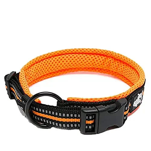 Pet Dog Collar Nylon Adjustable Webbing Padded Soft Reflective Durable Heavy Duty Training Custom Luxury Cat TLC5011