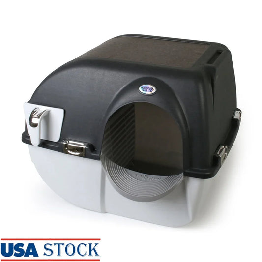 Automatic Self-Cleaning Cat Litter Box with Pull-Out Waste Tray Durable Sifting Grill Easy Cleanup Solution