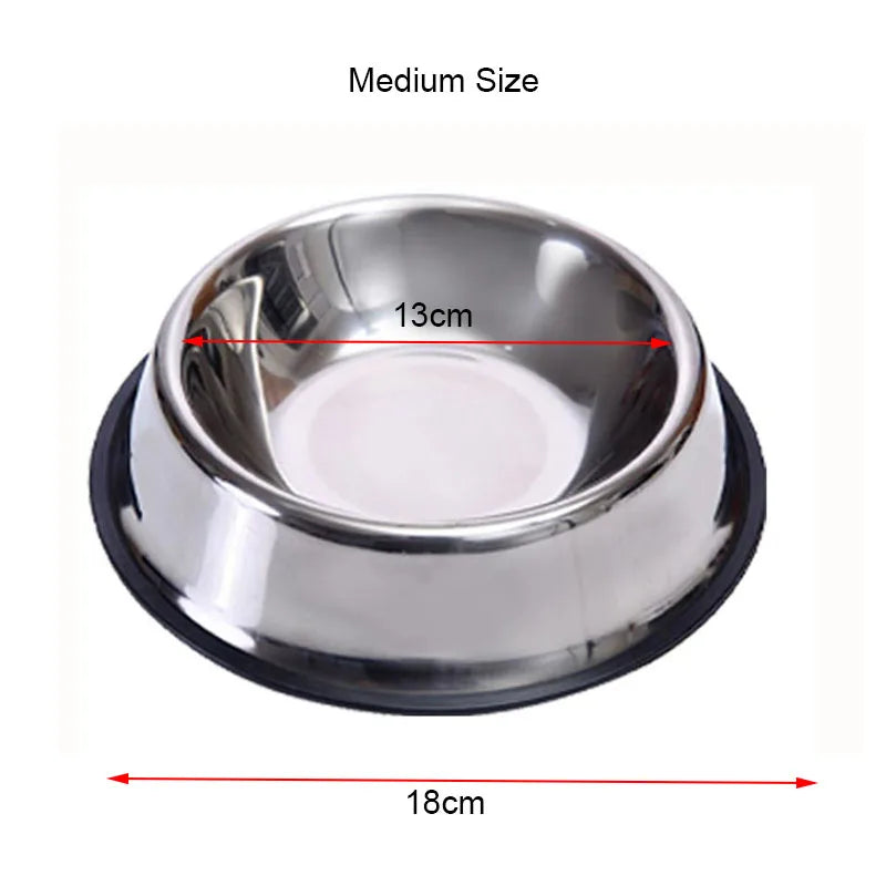 Stainless Steel Pet Dog Bowl Food Storage Container Dog Food Bowl Water Bottle Pet Bowl Feeder Dish for Small Large Dogs Cats