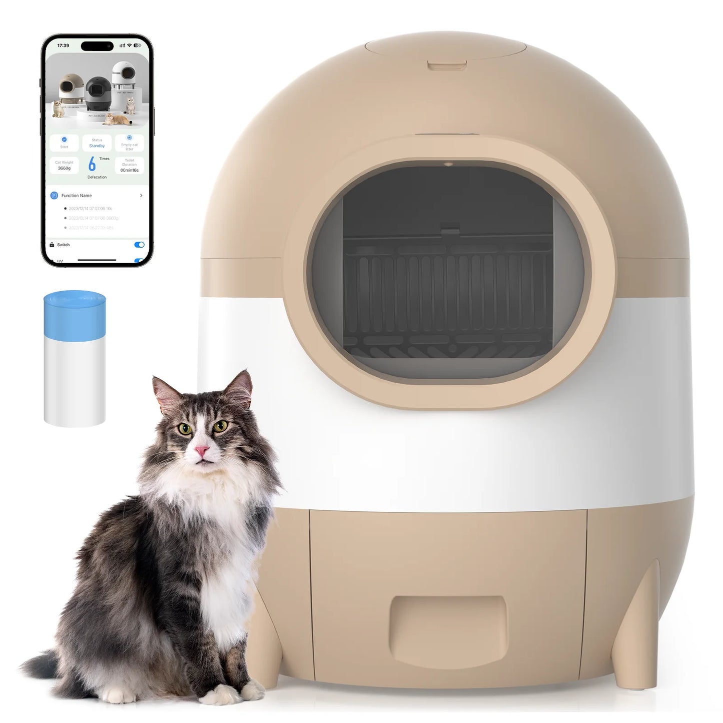 Self-Cleaning Automatic Cat Litter Box Smart Cat Toilet Odor-Free Self-Defendable Cat Sandbox Cat Product