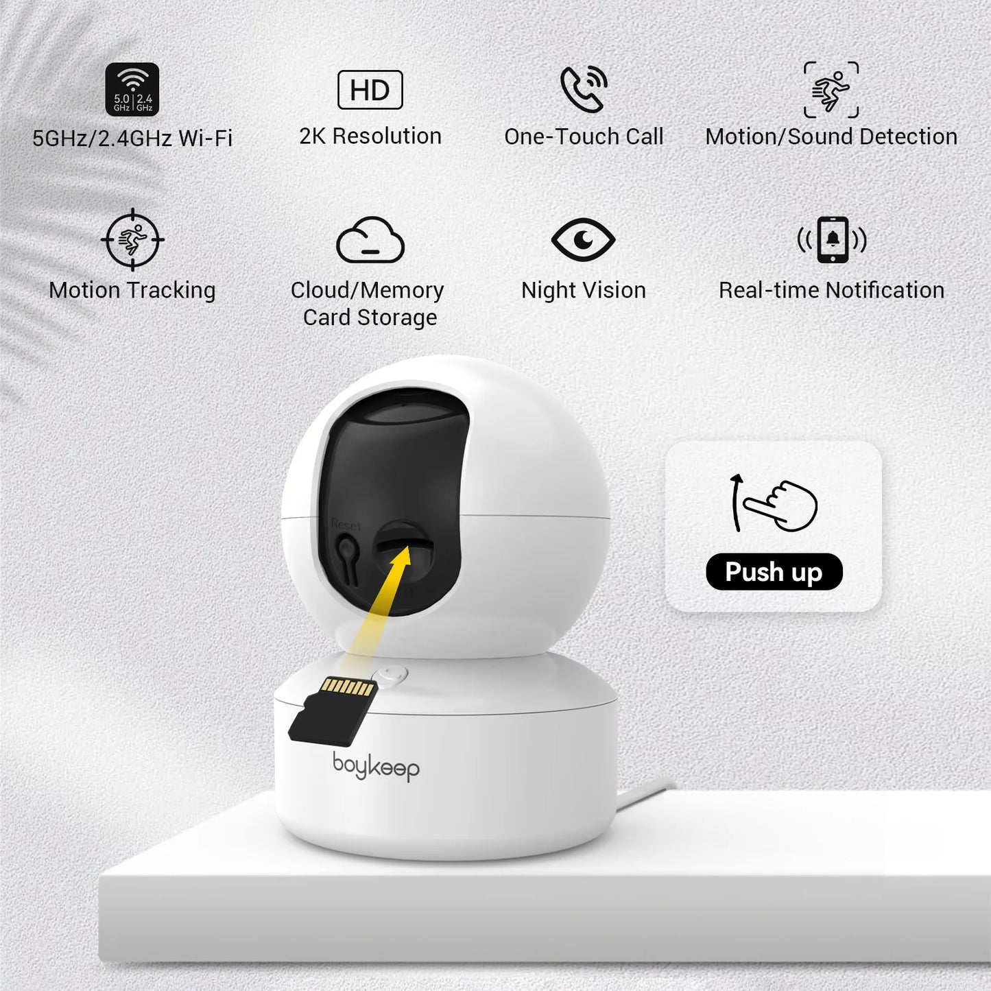 2PCS Upgrade Camera Pet & Baby Surveillance Motion Capture 5G/2.4GHz, View Remotely 360° Night Vision Pan & Tilt 2-Way A