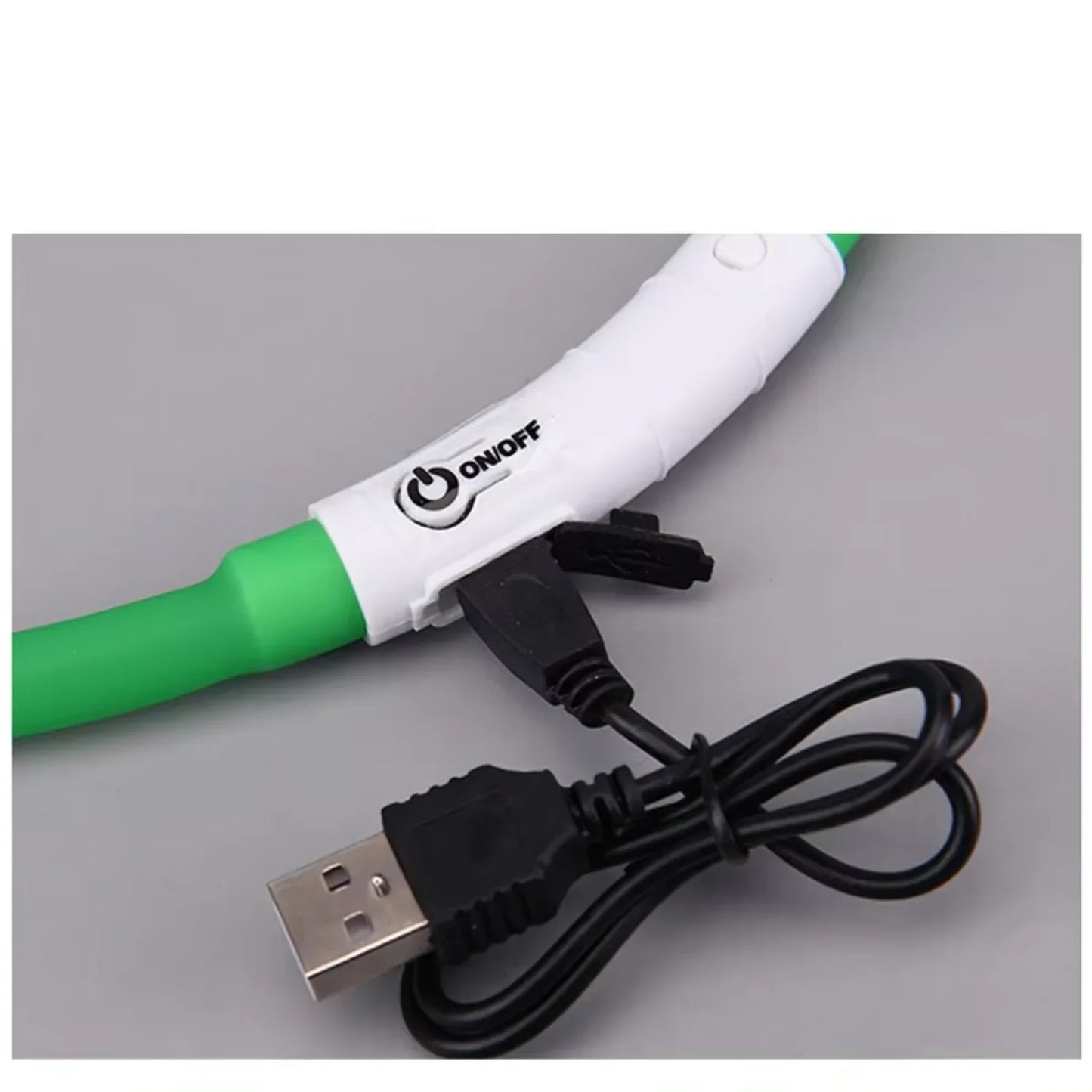 LED Light Pet Round Charging Dog Collar Usb Rechargeable Luminous Silicone Waterproof Led Dog Collar Convenient And Practical