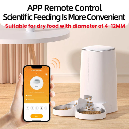 Automatic Cat Feeder Pet Smart Cat Food Kibble Dispenser Remote Control WiFi Auto Feeder For Cats Dog Accessories
