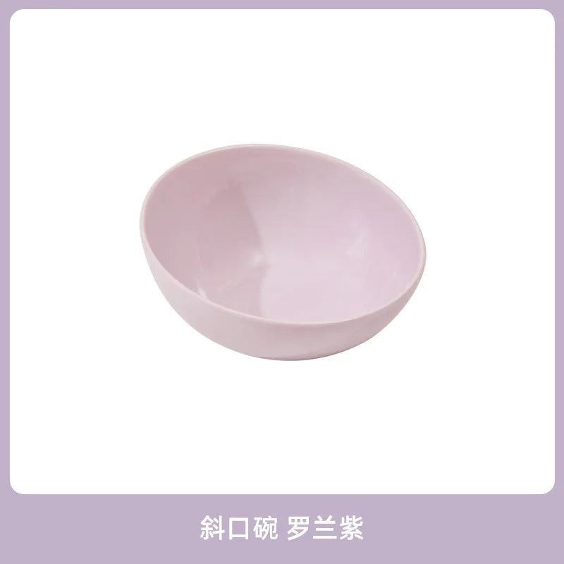 Ceramic Beveled Double Bowl Pet Cat Bowl Dog Drinking Bowl with Iron Frame Anti-Knock Neck Protection Pet Supplies Accessories