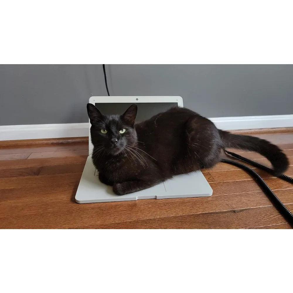 Cat Laptop Heated Bed - Cat Computer with Heated Surface, Realistic Kitty Laptop with Adjustable Screen, Lightweight Toy Gadget