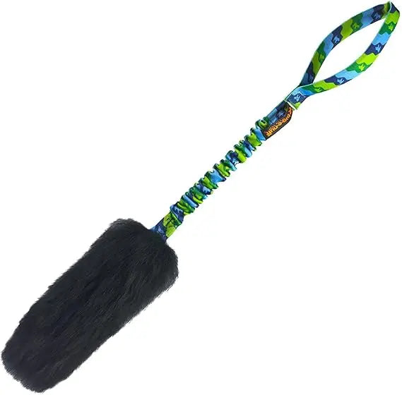 Bungee Tug Toy for Dogs for Interactive Training & Play | Soft and Responsibly-Sourced Sheepskin Bite Area |