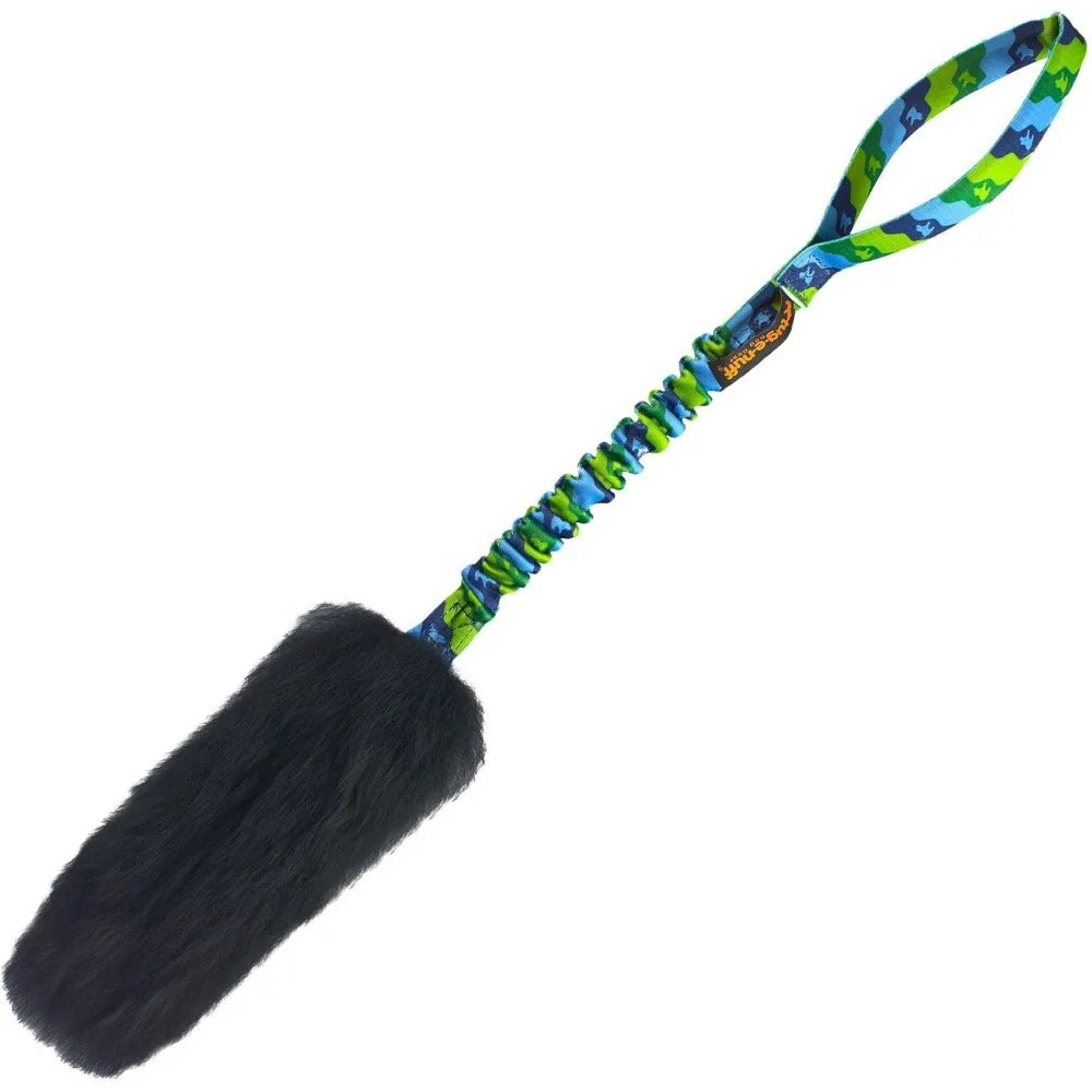 Bungee Tug Toy for Dogs for Interactive Training & Play | Soft and Responsibly-Sourced Sheepskin Bite Area |