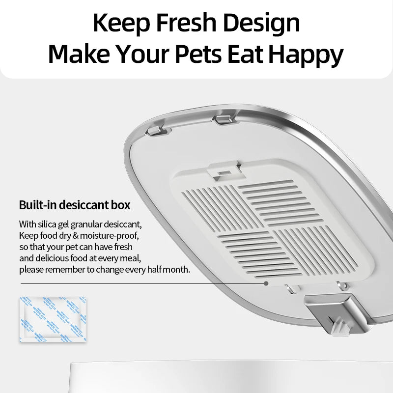 Automatic Cat Feeder Pet Smart Cat Food Kibble Dispenser Remote Control WiFi Auto Feeder For Cats Dog Accessories