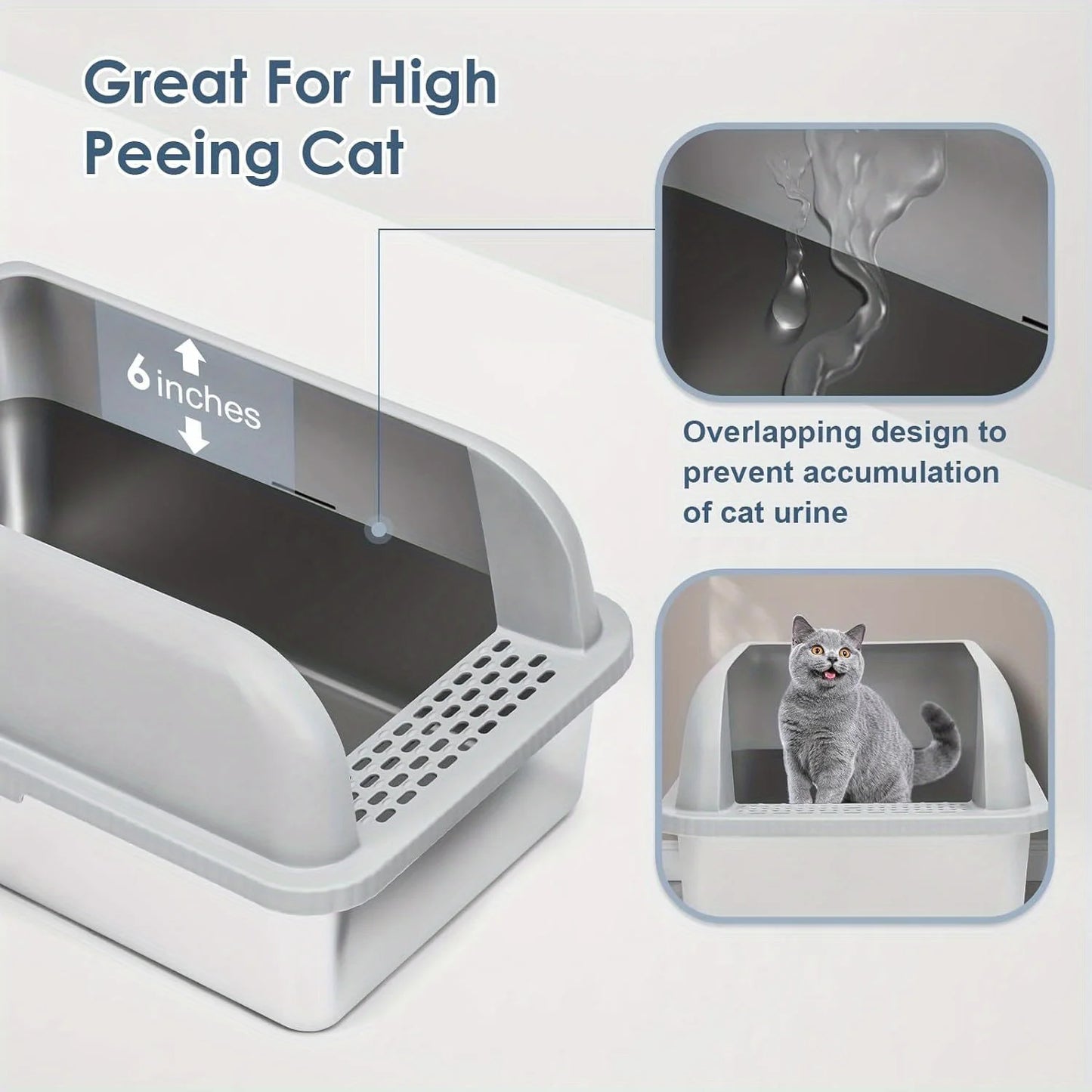 Self-Cleaning Cat Litter Box with Foot Pedal, Easy Waste Disposal, Odor Control, Large Capacity for Multiple Cats