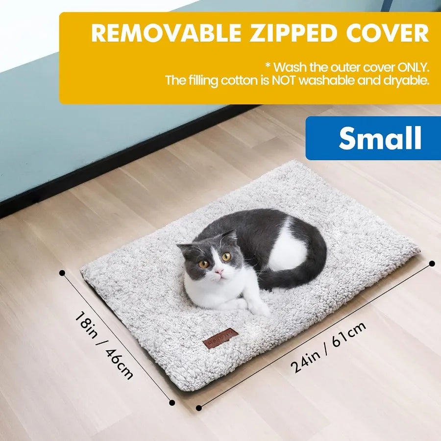 Self Warming Cat Bed Self Heating Pet Mat 24 x 18 Inch Extra Warm Thermal Pad for Indoor and Outdoor Use with Removable Washabl