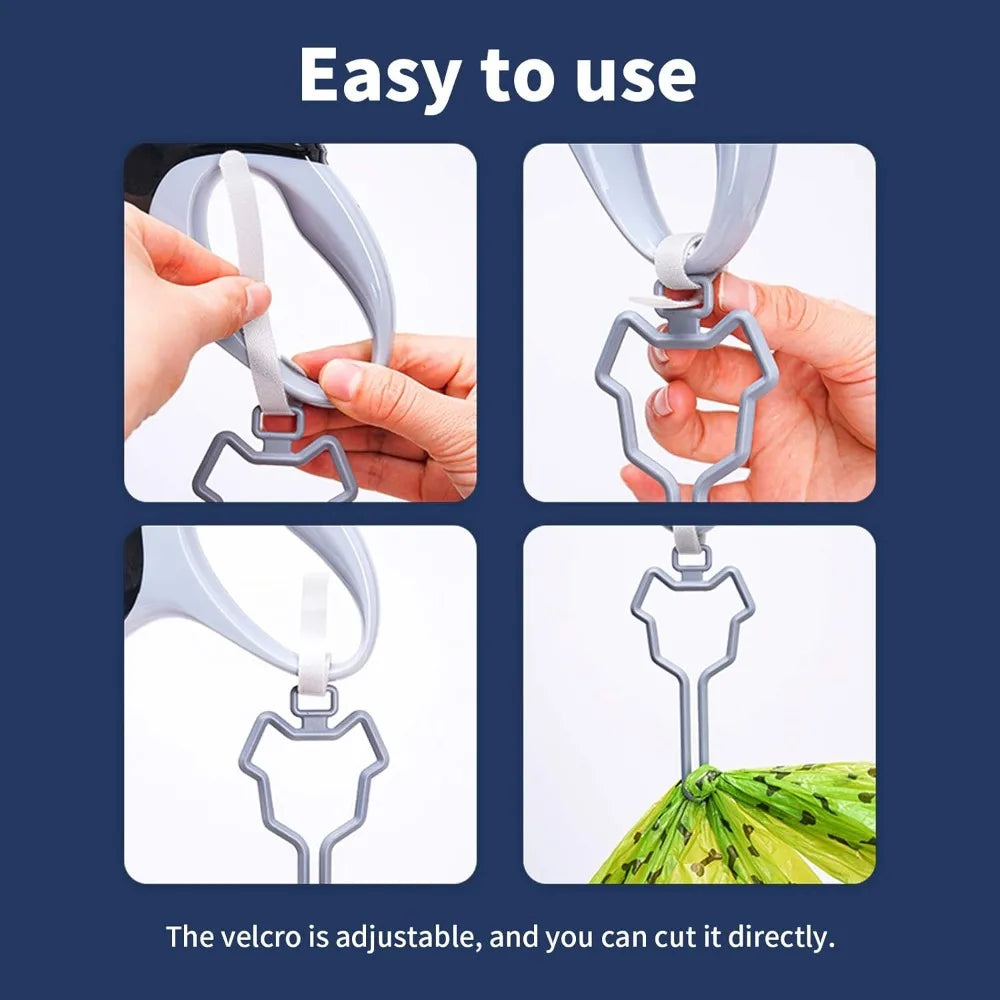 ® 2Pcs Dog Poop Bag Holder, Premium Waste Bag Holder Carrier for Leash, Dog Poop Bag Dispenser for Walking Running Bicycle Acces