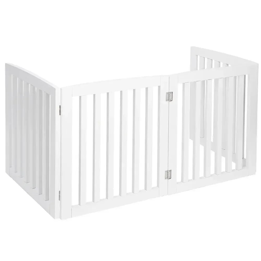 3/4 Panels 24/36'' Dog Gate Safety Barrier Folding Pet Fence Playpen Multi-Color