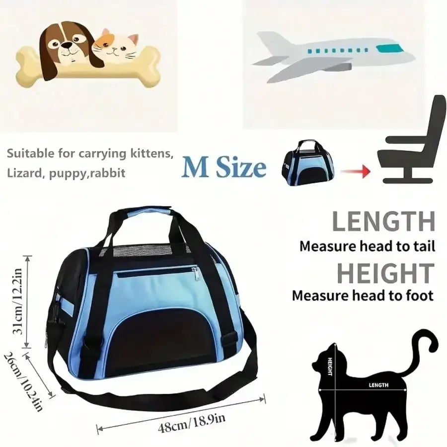 Pet Carrier Backpack: Breathable Mesh Design For Small Dogs & Cats, Ventilated Travel Bag