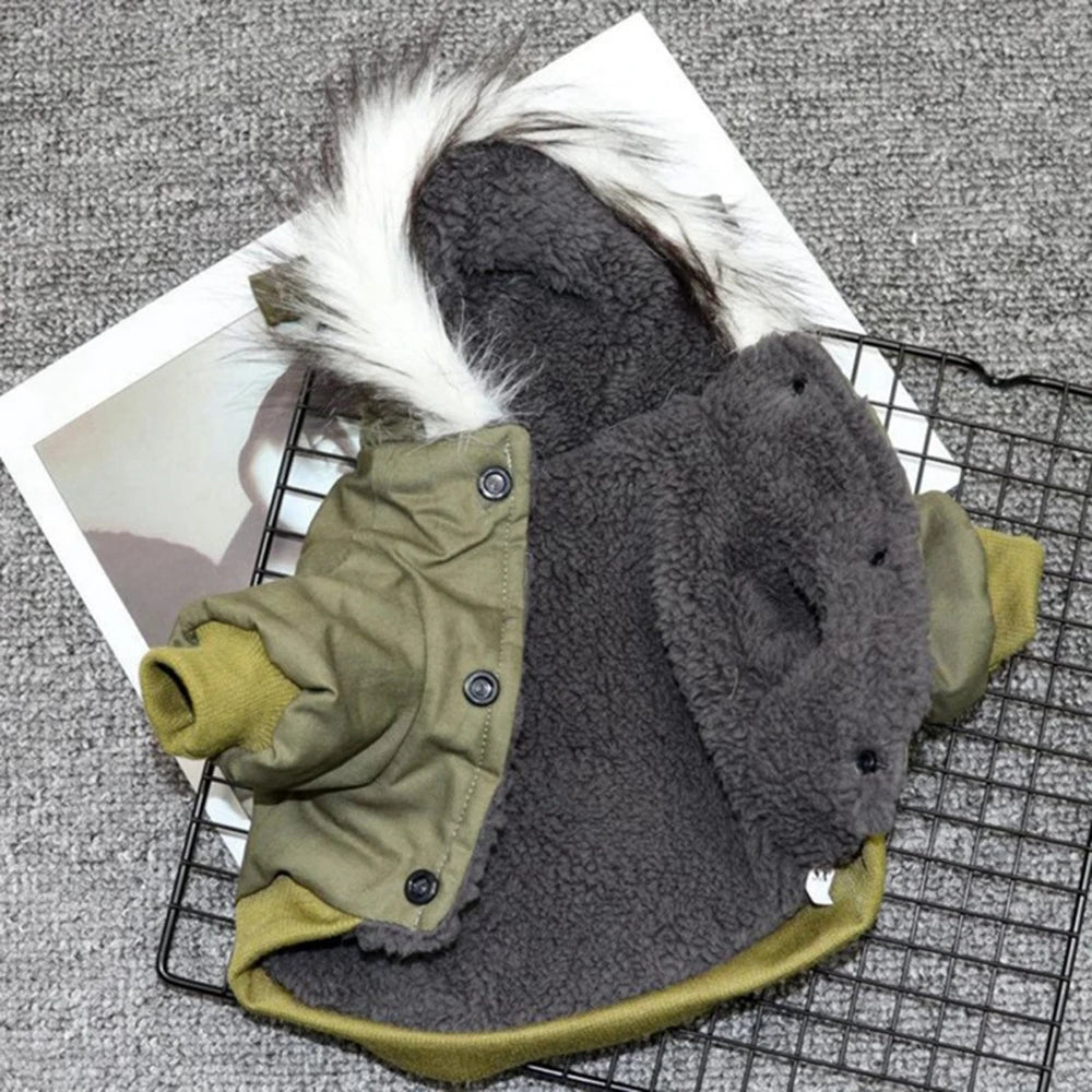 Dog Jacket With Harness Winter Heavy Hiking Coat Dog Warm Hoodie Vest Windproof Outdoor Jacket For Small Medium Large Dog