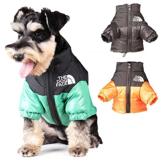 Large Winter Pet Dog Clothes French Bulldog Puppy Warm Windproof Jacket Small Medium Dog Reflective Coat