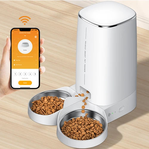 Automatic Cat Feeder Pet Smart Cat Food Kibble Dispenser Remote Control WiFi Auto Feeder For Cats Dog Accessories