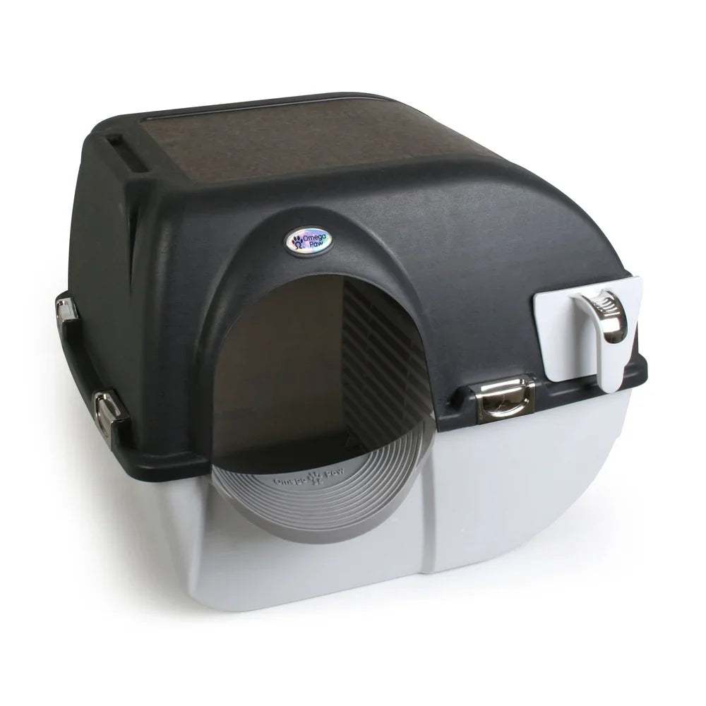 Automatic Self-Cleaning Cat Litter Box with Pull-Out Waste Tray Durable Sifting Grill Easy Cleanup Solution