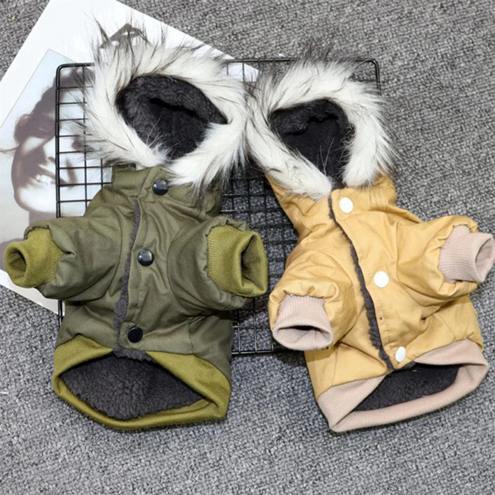 Dog Jacket With Harness Winter Heavy Hiking Coat Dog Warm Hoodie Vest Windproof Outdoor Jacket For Small Medium Large Dog