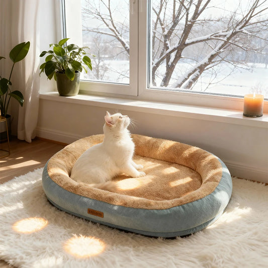 Winter Warm Small Dog Kennel Sleeping Puppy Cushion Cat Supplies  Accessories Washable Calming Sofa Cat Dog Pet Bed