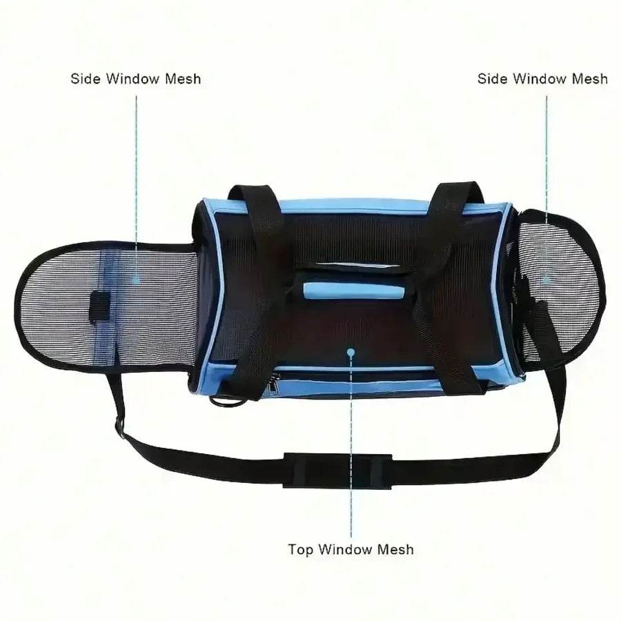 Pet Carrier Backpack: Breathable Mesh Design For Small Dogs & Cats, Ventilated Travel Bag