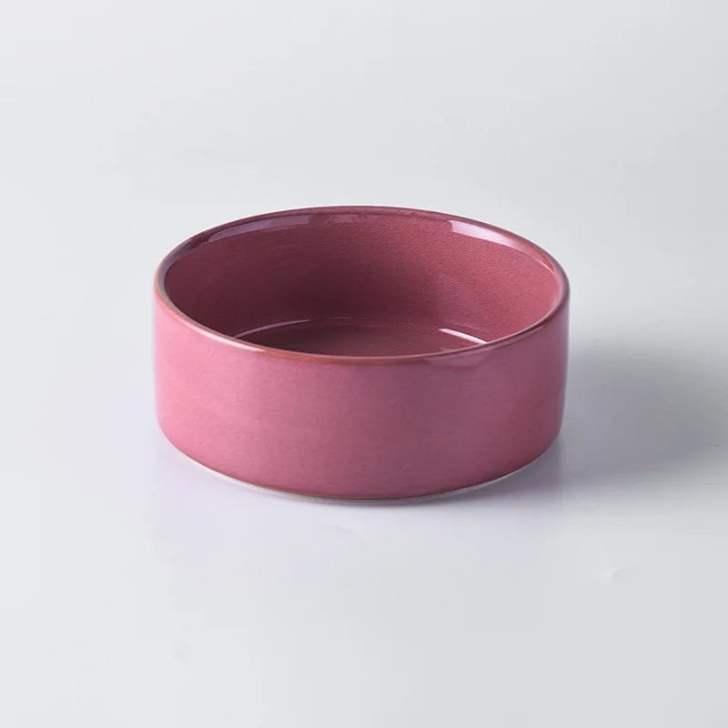 Cat Bowl Cat Food Bowl Ceramic Pet Food Water Feeder Small and Medium-sized Dogs Protection Spine Protection Rollover Prevention