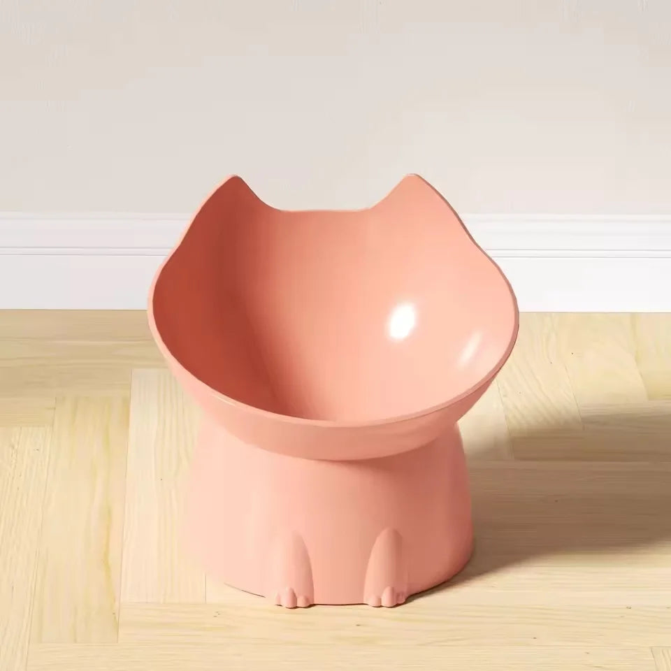 Tilted Elevated Cat Food Bowl Ergonomic Cat Food Dish Anti Neck Protector Vomiting Raised Cats Food Bowl Non Slip for Cats Dogs