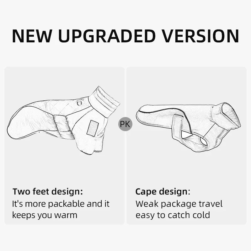 Winter Warm Dog Down Jacket Waterproof Large Dog Coat Reflection High Collar Pet Clothing for Medium Large Dogs Golden Retriever