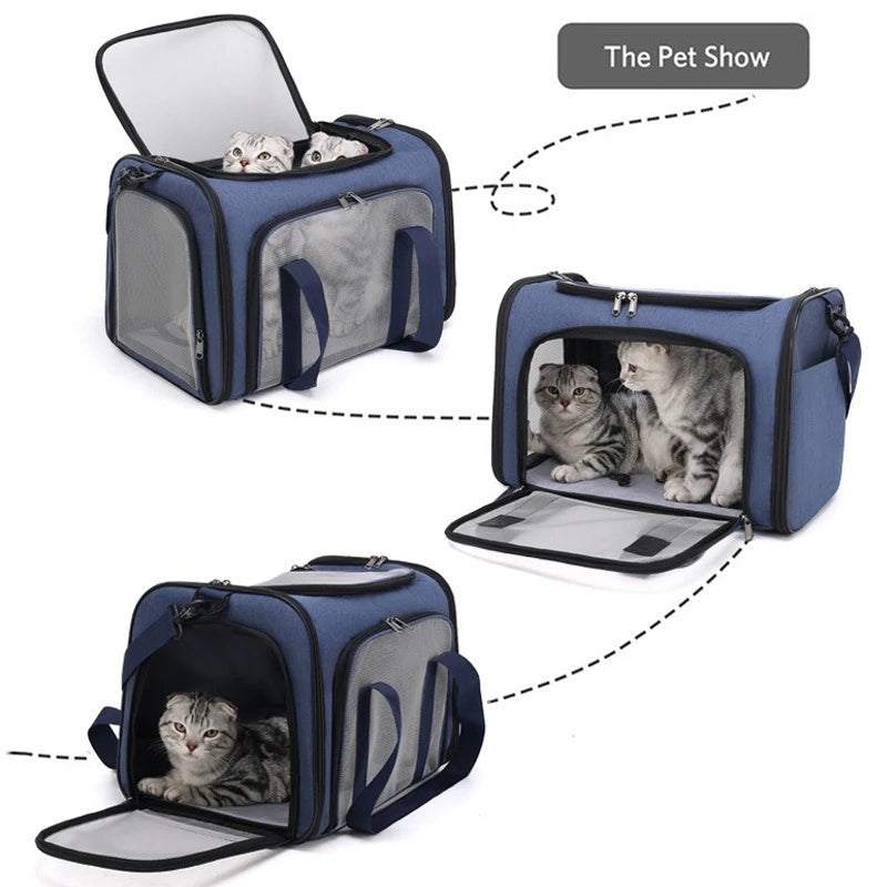 Pet Carriers Backpack Portable Breathable Foldable Shoulder Bag Cat Dog Carrier Bags Outgoing Travel Pets Handbag Transport Bag