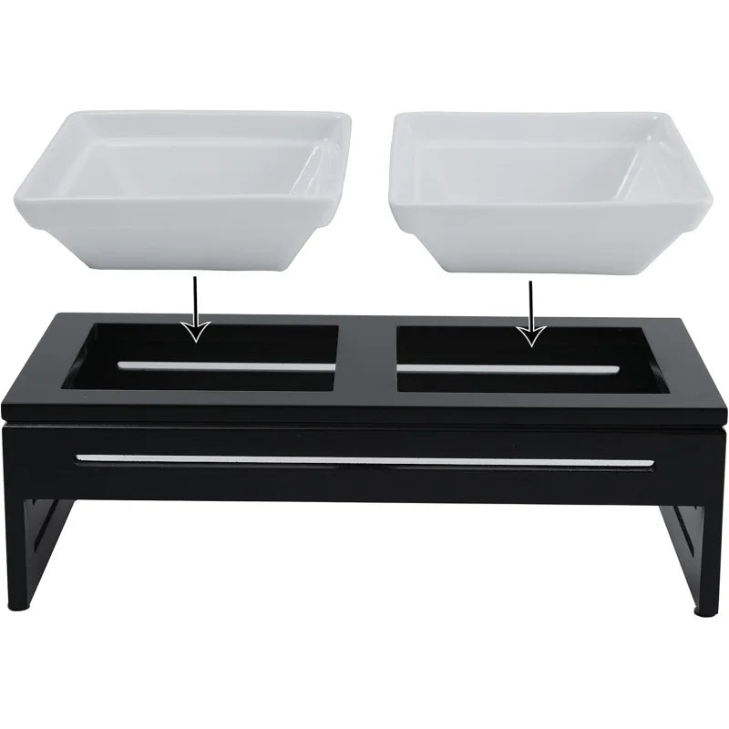 Ceramic Elevated Bowls Pets - Pawsh Bowl - Dining Discerning Dogs