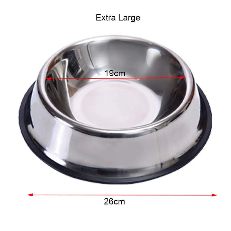 Stainless Steel Pet Dog Bowl Food Storage Container Dog Food Bowl Water Bottle Pet Bowl Feeder Dish for Small Large Dogs Cats