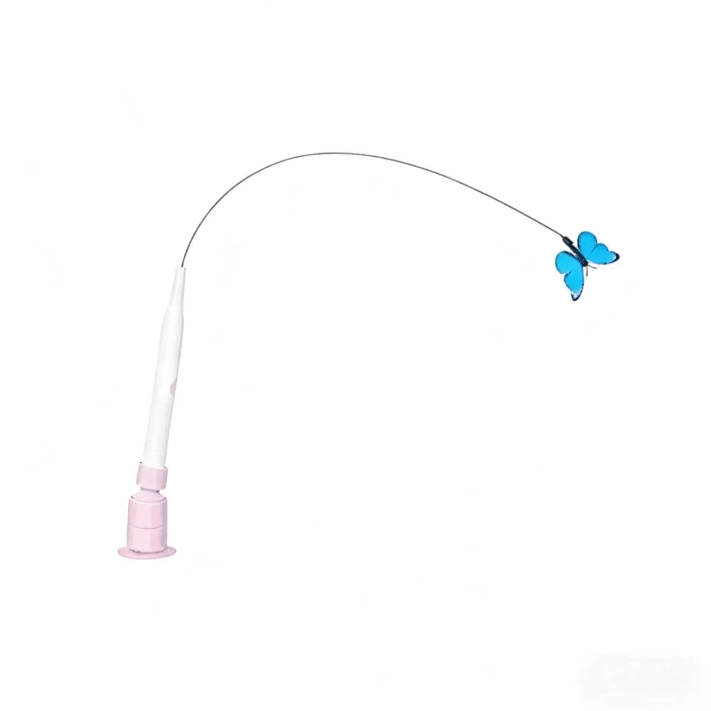 Electric Suction Cup Cat Toy Butterfly Flying Cat Toy Self-entertaining Cat Toy Long Rod Steel Wire Cat Toy
