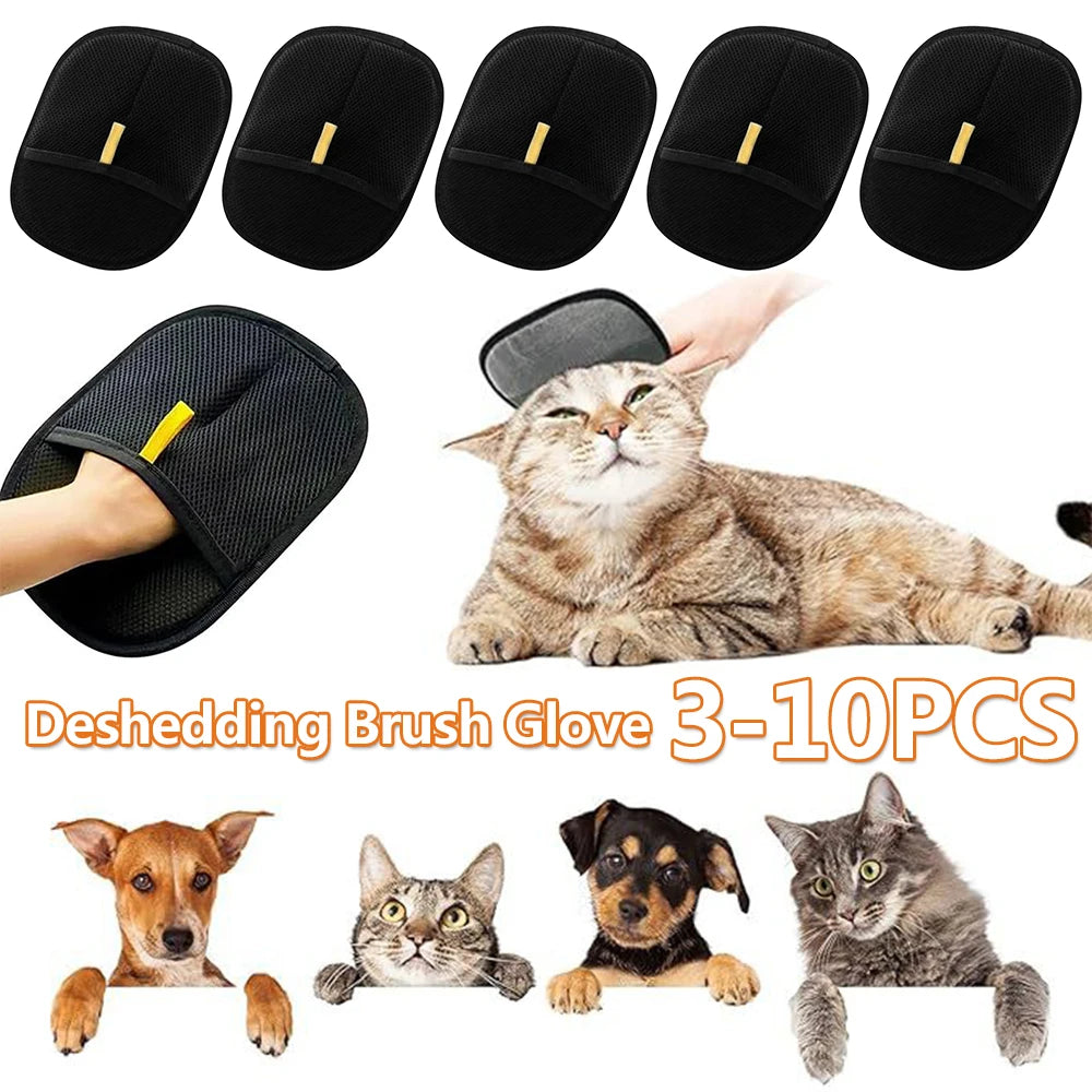 Pet Grooming Gloves Pet Hair Remover Gloves for Dog Cat Rabbit with Long/Short/Curly Hair Cat and Dog Cleaning Products