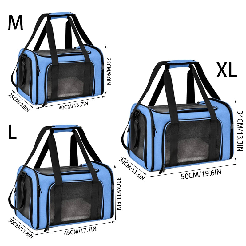 Pet Carriers Backpack Portable Breathable Foldable Shoulder Bag Cat Dog Carrier Bags Outgoing Travel Pets Handbag Transport Bag
