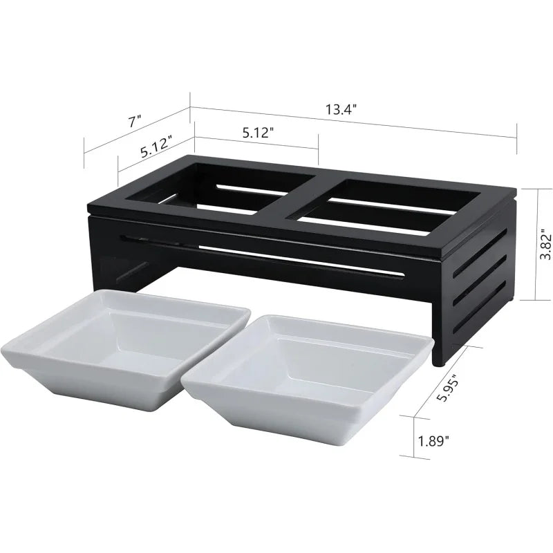 Ceramic Elevated Bowls Pets - Pawsh Bowl - Dining Discerning Dogs