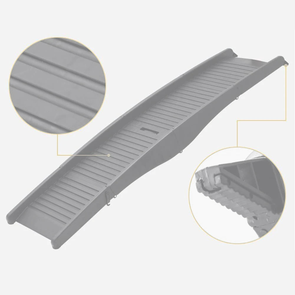 Folding Extra Wide Dog Steps 59x15.8 Inch Foldable Car Ramp for Dogs Dog SUV & Truck Ramp for Medium & Large Dogs Get Into A Car
