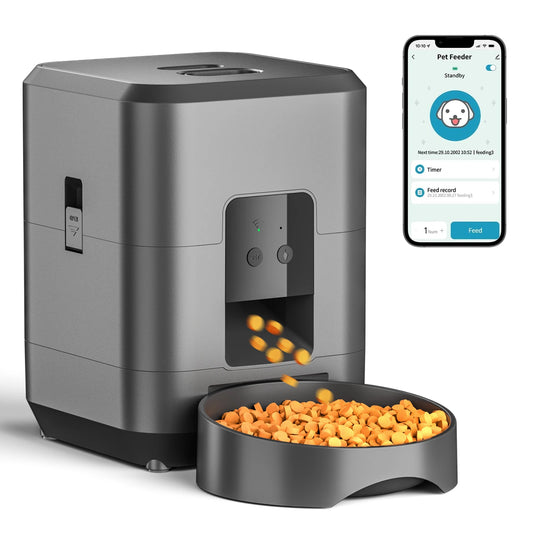 Automatic Cat Lover Gift And Cat Mom Love Feeder With App Control, Timed Cat Lover Gift And Cat Mom Love Food Dispenser With 1-1