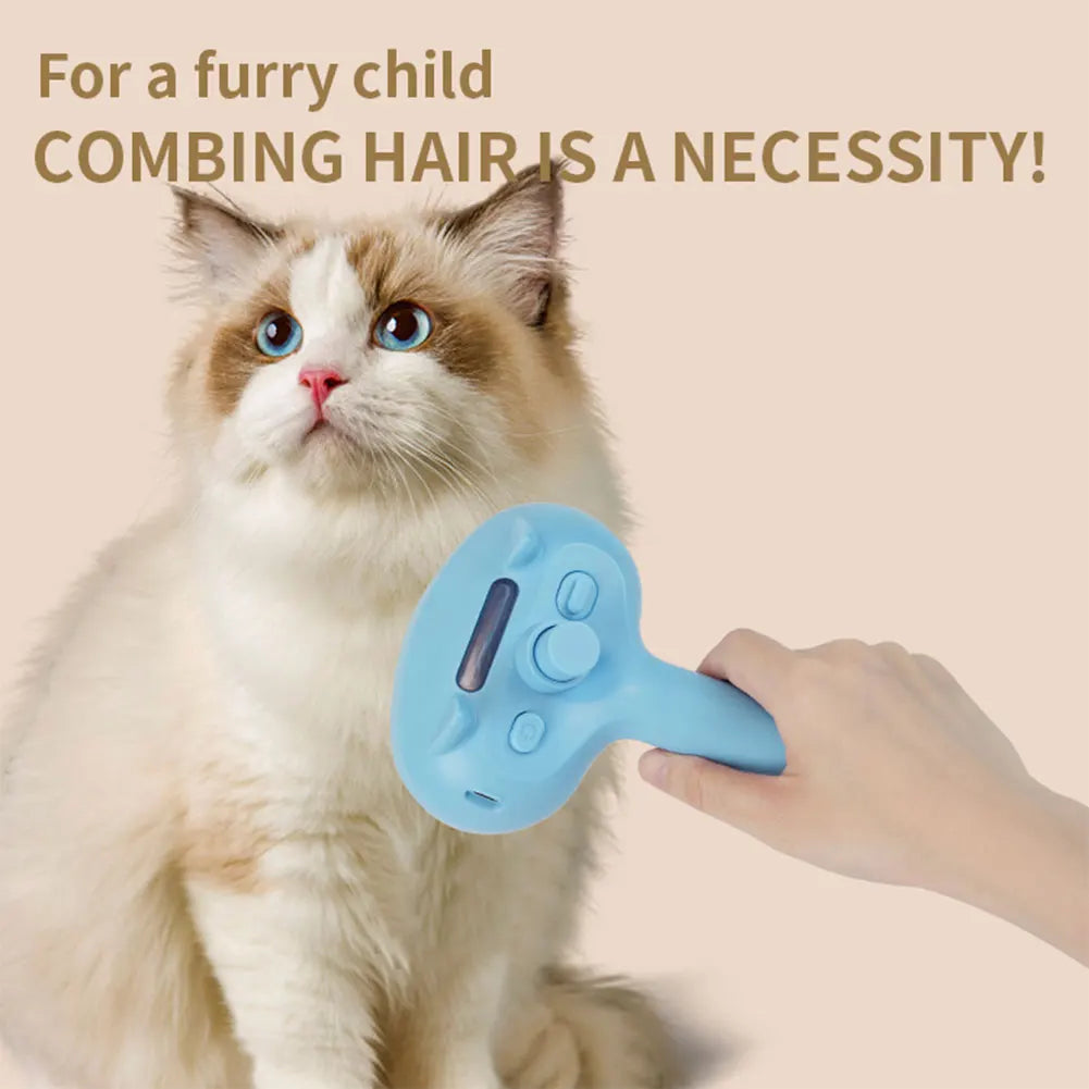 Cat Steam Brush Hair Remover Brush Multi-Function Cat Grooming Brush Cat Shedding Comb Floating Hair Brush for Dogs Cats