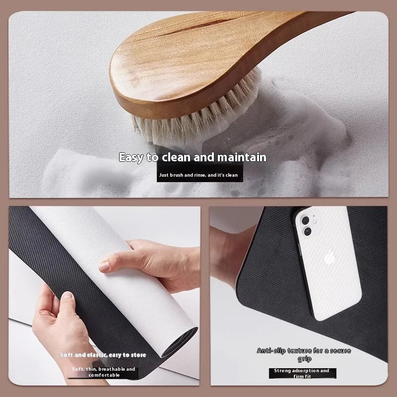 Diatomaceous Earth Cat Food Mat Dining Mat Soft Non-Slip Stain-Resistant Cat Litter Cat Dinner Bowl Mat Home Decoration