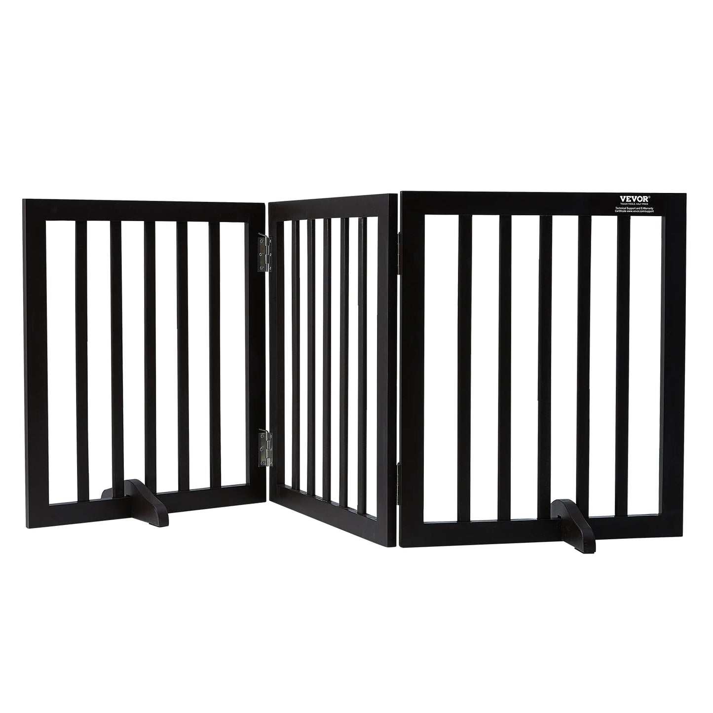 Free Standing Dog Gate Freestanding Pet Gate 3 Panels Foldable Dog Gate for Narrow Passageways Expandable Dog Barrier