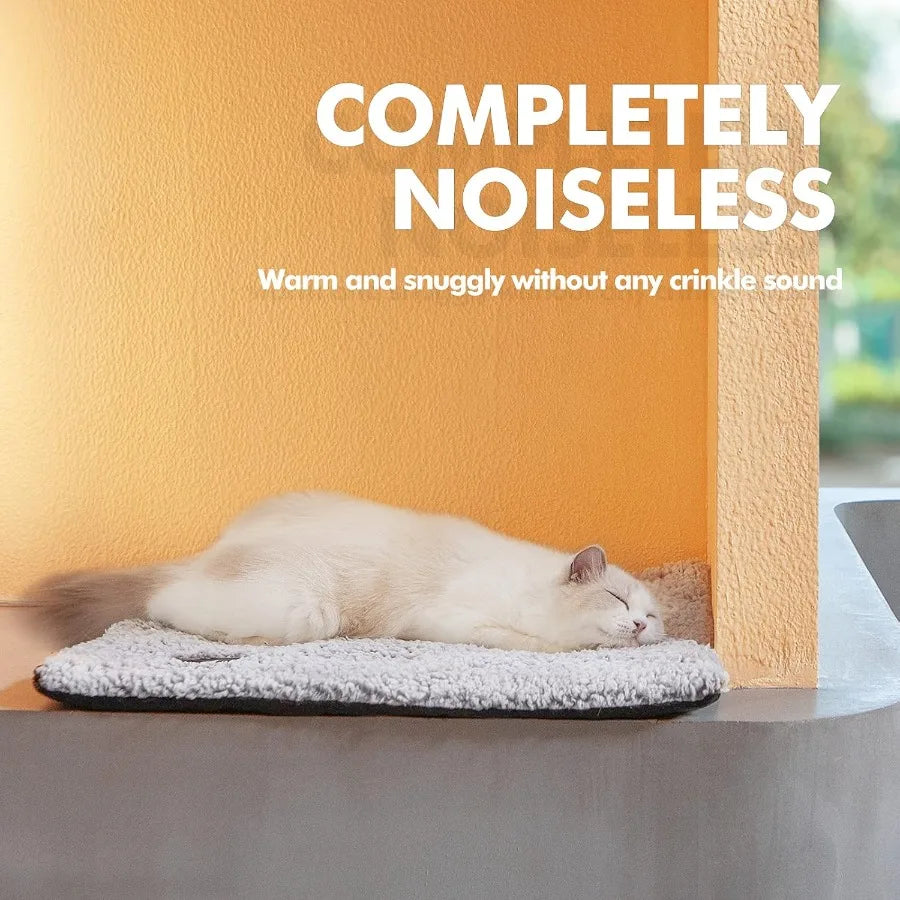 Self Warming Cat Bed Self Heating Pet Mat 24 x 18 Inch Extra Warm Thermal Pad for Indoor and Outdoor Use with Removable Washabl