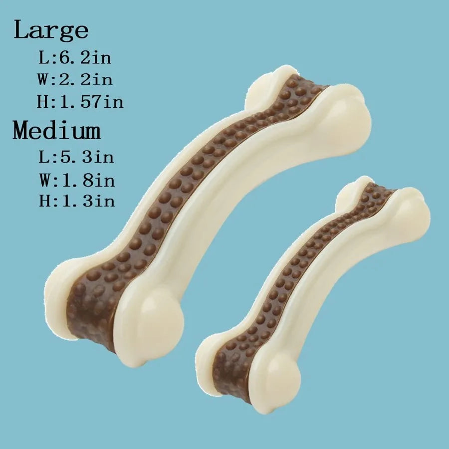 Indestructible Dog Chew Toys for Aggressive Chewers Large Breed 2 Pack Beef Flavor Durable Nylon Bones for Large Medium Small P