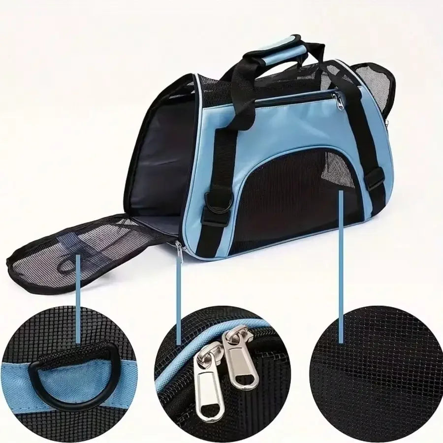 Pet Carrier Backpack: Breathable Mesh Design For Small Dogs & Cats, Ventilated Travel Bag