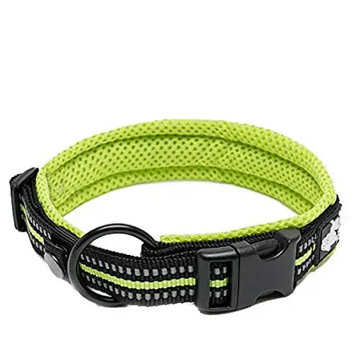Pet Dog Collar Nylon Adjustable Webbing Padded Soft Reflective Durable Heavy Duty Training Custom Luxury Cat TLC5011