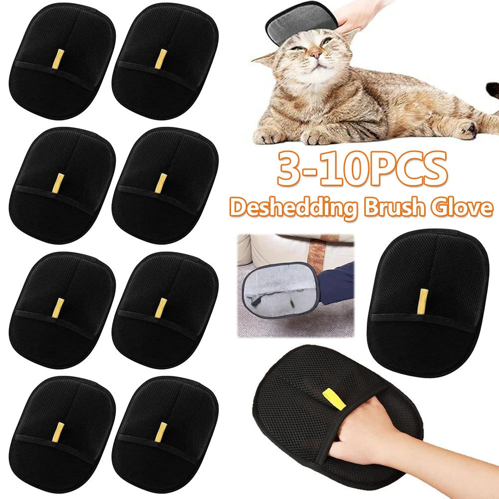 Pet Grooming Gloves Pet Hair Remover Gloves for Dog Cat Rabbit with Long/Short/Curly Hair Cat and Dog Cleaning Products