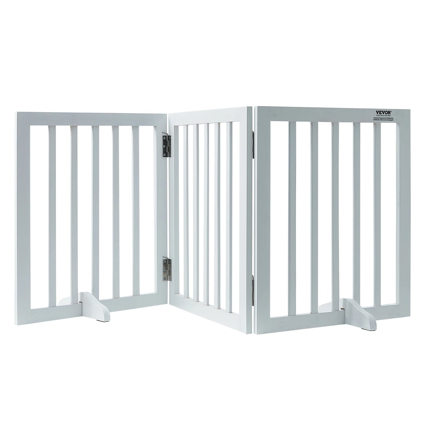 Free Standing Dog Gate Freestanding Pet Gate 3 Panels Foldable Dog Gate for Narrow Passageways Expandable Dog Barrier