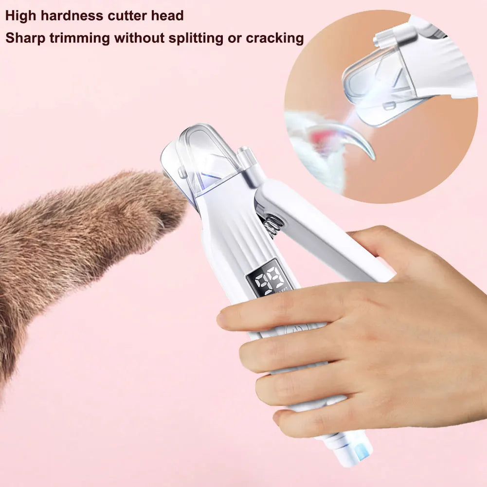 2 in 1 Electric Pet Nail Grinder Rechargeable Pet Toenail Clippers Dog Nail Trimmer and Grinder for Small Medium Large Dogs/Cats